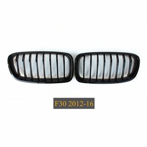 2 Stuk Glossy Black Auto Car Front Bumper Mesh Grill Grille voor 3 Serie F30 F31 F35 Racing Grilles Grills 2012+