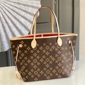 2 pièces M41178 grande mère sac à provisions luxe grand fourre-tout sac à main louvis femme designer sac à bandoulière voyage homme portefeuille bandoulière cuir marron fleur pochettes