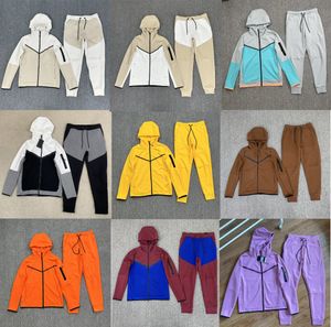 2 pièces ensemble survêtement designer jogging tech polaire survêtements Jogger costume veste pantalon hommes vêtements de sport deux pièces ensembles bleu coton automne course pantalon vestes pour hommes