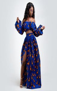 Ensembles de 2 pièces Africa Print Robe tenue pour femmes Dashiki Top Top Top Traditional Party Robes plus taille African Clothes5618707