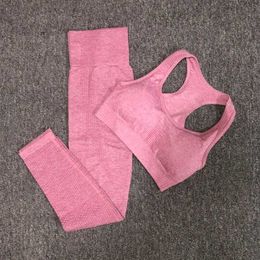 Trajes deportivos de 2 piezas, conjunto de Yoga, ropa deportiva para mujer, ropa deportiva, conjuntos de sujetador deportivo con espalda cruzada, ropa de entrenamiento para gimnasio