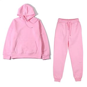 Ensemble de survêtement en 2 pièces Femmes Pink Sweat-shirt Sweatshirt Female Sport Pullover Suits de sport pour femmes Set Tracksuis pour femmes Sweatshirt 240315