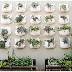 2 stuks 30 * 35 cm groene groei tas muur opknoping planter verticale tuin 1 pocket plantaardige living tuin tas thuis benodigdheden 210615