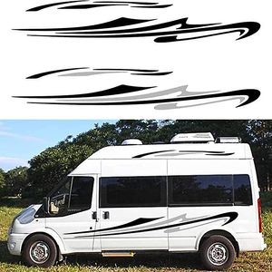 2 stuks grote autostickers sport camper strepen decoratieve camper bestelwagens caravan stickers vinyl sticker grafische auto boot carrosserie zijkant film decoratie