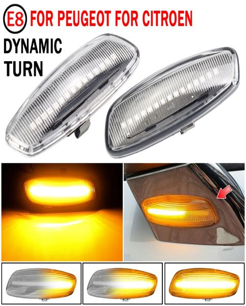 2 pièces Led marqueur latéral dynamique clignotant séquentiel clignotant pour Peugeot 308 207 3008 5008 pour citroën C4 C3 C5 DS37760898