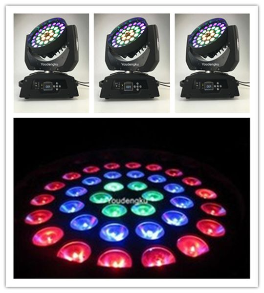 2 pièces lavage zoom tête mobile led lumières 36x18w rgbwa uv 6in1 faisceau têtes mobiles professionnel Pro dj disco scène lumière