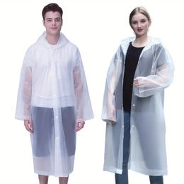 2 stuks regenponcho voor volwassenen, herbruikbare waterdichte regenkleding jas met capuchon, lichtgewicht regenjas voor reizen kamperen wandelen