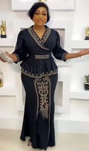 2 pièces Set Africa Clothes dashiki Jirts africains et haut pour femmes Ankara Robe tenues plus taille de fêtard de taille 240319