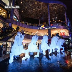 Costume de cheval gonflable de marche de Performance de défilé 3m adulte costume de mascotte d'animal d'explosion d'éclairage portable pour le spectacle d'étape