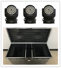 4 piezas con flightcase lyre dmx led wash 36x15w 5in1 led zoom cabeza móvil wash rgbwa zoom cabeza móvil led etapa discoteca luz