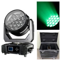 2 pièces avec flycase IP65 lumière principale mobile 19x40w yeux d'abeille LED 4in1 rgbw Zoom Wash Dj Moving Head extérieure étanche Lumières de scène