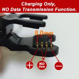 Type de clip de 8 mm à 2 broches 8 mm 8 à 9 mm Câble de charge s'appliquent aux bracelets intelligents Smart Interface USB Chargeurs de sauvegarde d'urgence