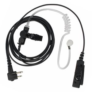 2-pin Air Tube Throat Mic Headset Oortelefoon voor Motorola GP300 88 2000 CT150 Radio