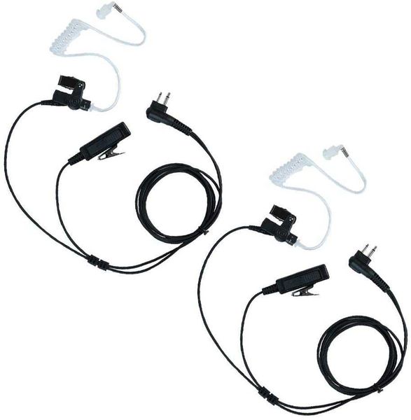 2 broches Police Covert Tube acoustique Talkie-walkie Écouteur Casque PTT MIC pour Motorola Radio bidirectionnelle cls1110 cls1410 cp200 GP2000 CLS14