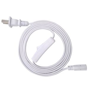 Interruptor de cable de extensión T8, cable de tubo LED T5, conector de cable de 3 pies, 4 pies, 5 pies y 6 pies para iluminación de tienda, Cable de alimentación con enchufe estadounidense