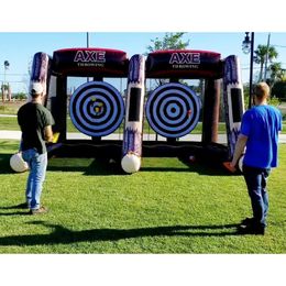 2 jugadores Carnaval Juego inflable de lanzamiento de hachas Fútbol inflable Dardo Tiro Juego pegajoso Juegos deportivos de mesa Fiesta interactiva con soplador envío gratis