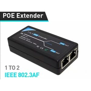 Extension POE 2 ports 100 Mbps avec norme IEEE 802.3af pour caméra IP NVR AP IP VOICE POE étendre 100 mètres pour la portée POE