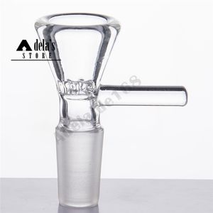 Tazón de vidrio de 27 mm de diámetro, soporte para hierbas de humo, 14 mm, 18 mm, tazones transparentes macho para plataformas de aceite Dab de tuberías de agua