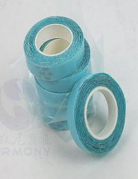 2 rouleaux / lot 1cm3m couleur bleue Super Tape Lace Wig Glue Tape pour extension de cheveux 2030503