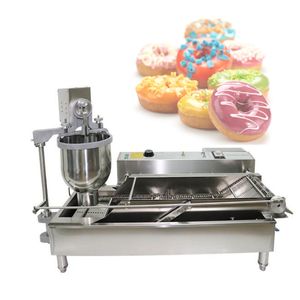 Mini machine à beignets électrique à 2 rangées, machine commerciale multifonctionnelle de formage de beignets automatique en acier inoxydable