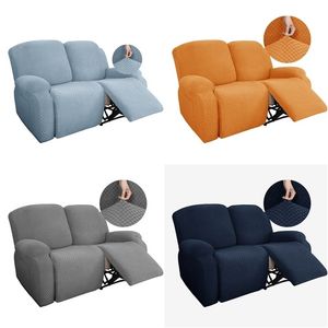 2-zits fauteuil Sofa Cover Jacquard All-inclusive Rocking Chair Elastic Couch Bed Split Design 211207