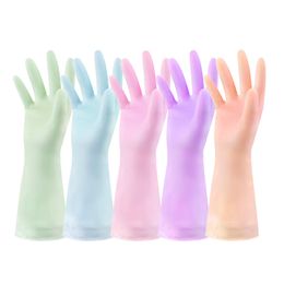 2 Set Home Glove Rubber et style Light Kitchen Bowl Latex Plastique PVC Restaurant des gants de nettoyage multifonctionnels