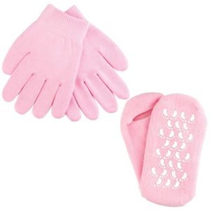 2 Set herbruikbare spa -gel sokken handschoenen handschoenen hydraterende whitening exfoliërende fluwelen gladde schoonheid handvoetverzorging siliconen sokken