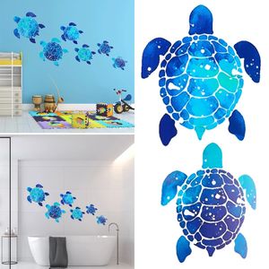 2 SET12 PCS Office étanche amovible amovible sous-marin Ocean Sea Turtle Wall Stickers Picture Decals Decoration Home Decoration 240514