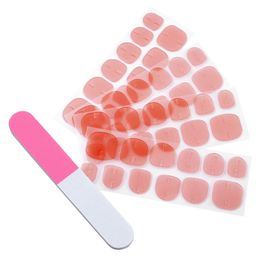 2 vellen 48 stks Dubbelzijdige Nail Lijm Sticker Jelly Transparent Flexibele Nep met Nail Manicure Tool