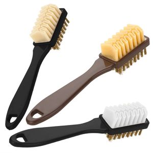 2-Sided Cleaning Brush Rubber Eraser Set Fit for Suede Nubuck Shoes Steel Plastic Rubber Boot Cleaner RRA