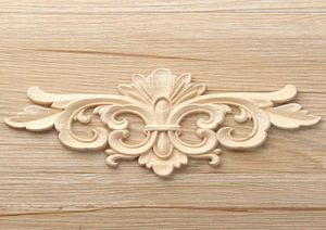 2 -maat Vintage Ongevoelig hout gesneden sticker hoek Onlay applique frame voor thuismeubels wandkast deur decoratieve ornamenten c1819985