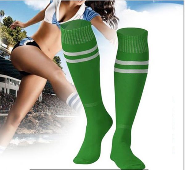 2 chaussettes de sport rayées chaussettes de football hommes et femmes adultes sur les chaussettes longues tube du genou