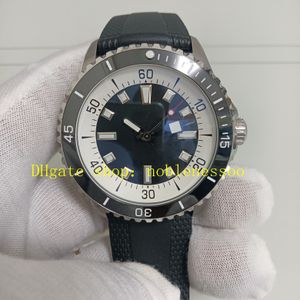 2 -stijl automatische horloges voor echte foto heren superocean 44 mm zwarte wijzerplaat A17376211B1S1 roestvrijstalen rubberen armband Men Mechanische sport horloge polshorloges