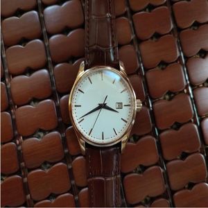 2 stijl mode horloge Mannen vrouw horloge rose goud 39mm automatisch uurwerk 5227r001 calatrava zwart lederen strap2113