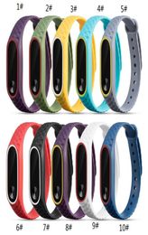 2 Stijl Voor Xiaomi Mi Band 2 Polsband Dualcolor met patroon 3D Kleurrijke Siliconen Pols Miband 2 band Vervanging Polsband4922975