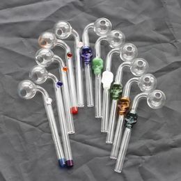 2 tubos de vidrio de estilo Tubos de quemadores de aceite de vidrio curvo 8 colores con diferentes colores Equilibrador Pipa de agua pipas de fumar pipas de agua pipas de agua