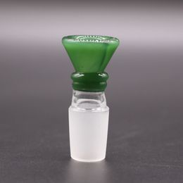 2 stijl Groen Glas Roken Kom Waterpijpen Met Handvat 14mm 18mm Mannelijke Mooie Slide voor Waskolf en asvanger Bong Bowls