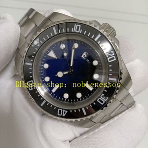 2 stijl heren 44 mm automatische horloges Real Photo heren 126660 blauw zwarte wijzerplaat keramische bezel roestvrijstalen armband 116660 mechanisch sporthorloge polshorloges