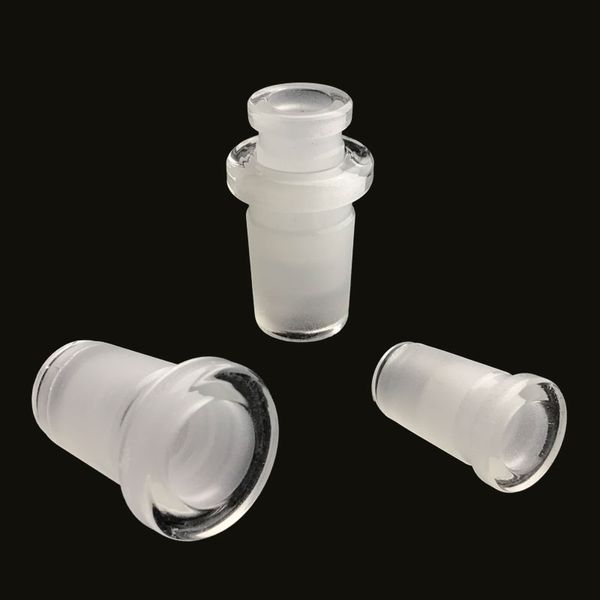 2 Estilo Mini Glass Bong Adaptador Convertidor Hookah 10 mm Hembra a 14 mm Macho 18 mm Grueso Pyrex Oil Rig Adaptador para fumar