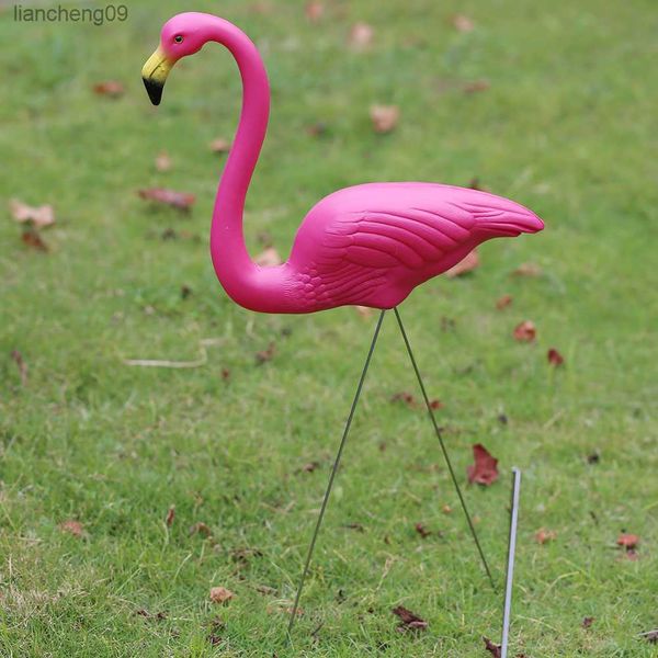2 Style Réaliste Flamingo Modèle Artificielle En Plastique Flamingo Extérieur Jardin Décoration De Mariage Villa Jardin Décor Ornement Chaud L230620