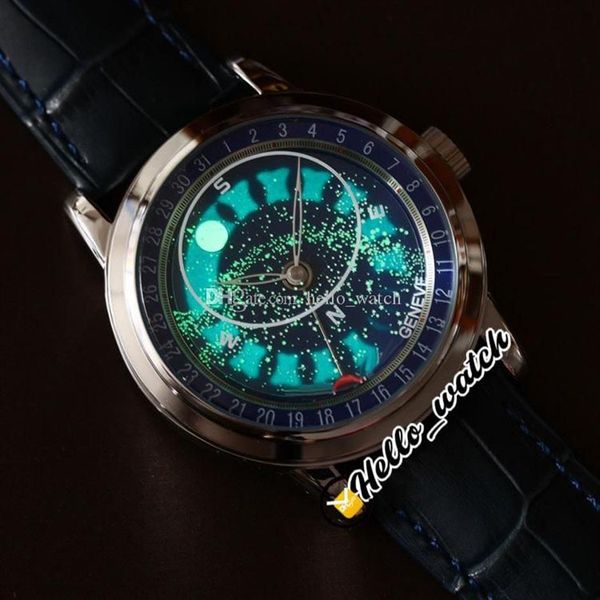 2 Estilo Super Complex 6102P-001 Miyota 8215 Reloj automático para hombre Starry Sky Galaxy Blue Dial 6102 6104 Caja de acero Correa de cuero Wa1747