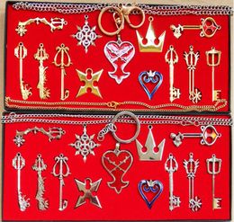 2 Styles 13pcsset Kingdom Hearts Cosplay Collier Sora Keyblade Porte-clés En Métal Figure Jouet Pendentifs Porte-clés 2291104