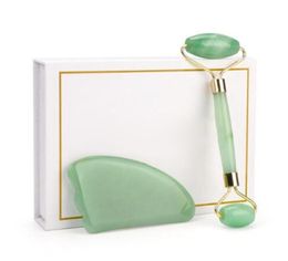 2 stijlen Gezichtsbeauty Massage Tool Natural Jade Roller Gezicht Dun Massager Gezicht Afvallen Gewicht Schoonheidsverzorging Roller Tool.