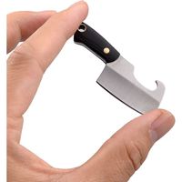 2 styles Couteau de poche en acier inoxydable avec ouvreur de bouteille mini couteau pliant petite lame keychain couteaux cadeaux mignon gadgets de paquet de chaîne clés mignonnes gadgets extérieurs