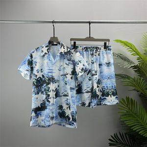 2 mode d'été Hommes Survêtements Hawaii pantalons de plage ensemble chemises de créateurs impression chemise de loisirs homme slim fit le conseil d'administration manches courtes plages courtes # 21