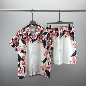2 mode d'été Mens Survêtements Hawaii pantalons de plage ensemble chemises de créateurs impression chemise de loisirs homme slim fit le conseil d'administration à manches courtes plages courtes # 401