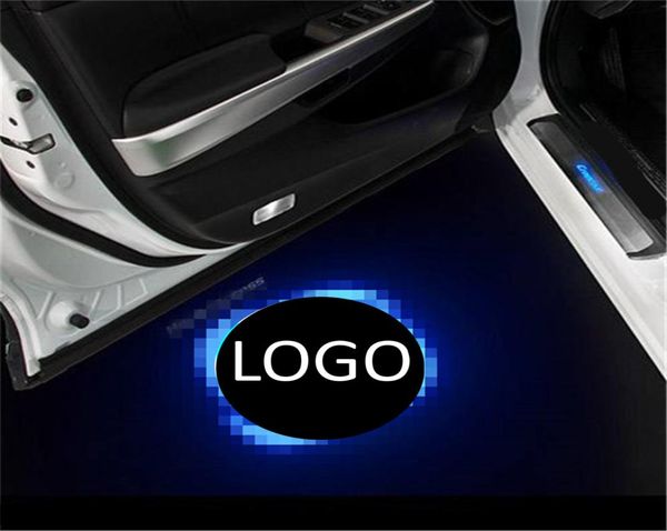 2 * universel fantôme ombre Logo bienvenue voiture LED lumière de porte Laser courtoisie projecteur coulissant logo emblème lumière pour pour mercedes8652382