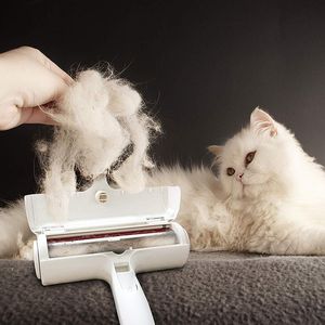 Enlever à 2 voies Reprendre les cheveux à rouleaux de coiffure pour chiens de chair Brosse de brosse Nettoyage de tapis de tapis