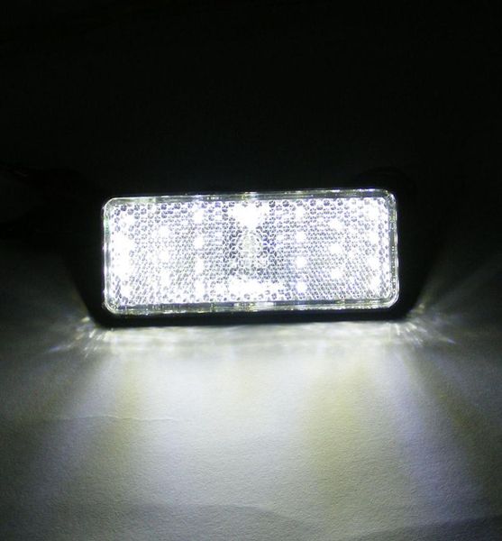 2 réflecteurs LED rectangulaires blancs feu stop universels pour moto rectangles de vélo rectangles de vélo rectangles de voiture aut5794635