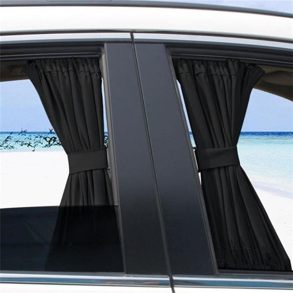 2 x 50S Réglable Noir Fenêtre Latérale Pare-Soleil Universel Auto Arrière Bloc Verrouillage Rideau UV Pare-Soleil Visor9123168235P